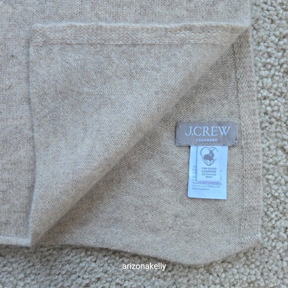NWOT J. Crew Cashmere Wrap Heather Stone - Picture 4 of 15